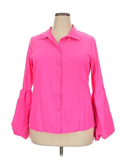 Pre-owned Unbranded Long Sleeve Blouse In Pink