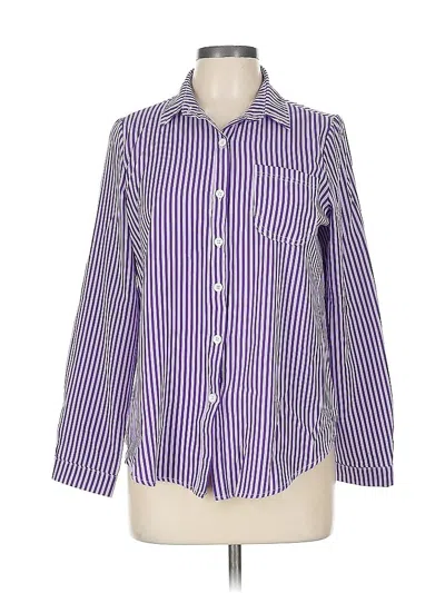 Pre-owned Unbranded Long Sleeve Blouse In Purple