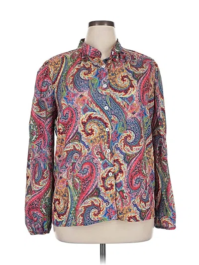 Pre-owned Unbranded Long Sleeve Blouse In Purple