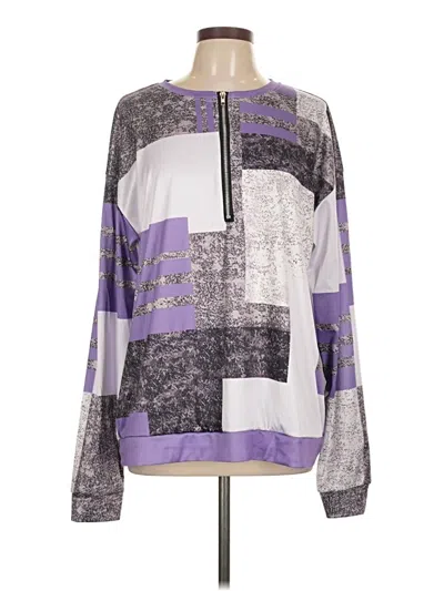 Pre-owned Unbranded Long Sleeve Blouse In Purple