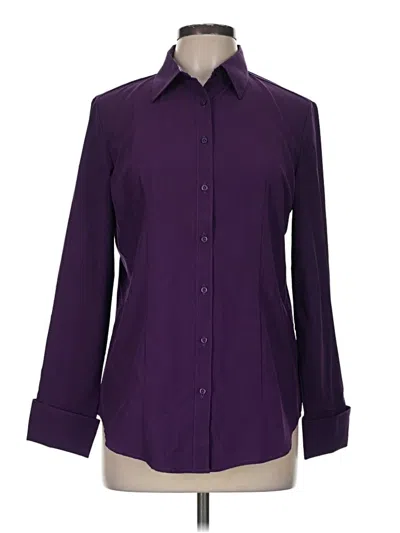 Pre-owned Unbranded Long Sleeve Blouse In Purple