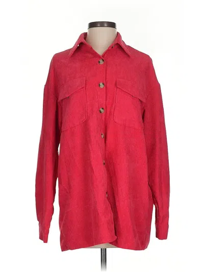 Pre-owned Unbranded Long Sleeve Blouse In Red