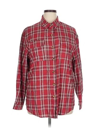 Pre-owned Unbranded Long Sleeve Blouse In Red