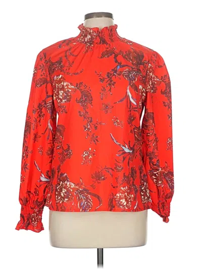 Pre-owned Unbranded Long Sleeve Blouse In Red