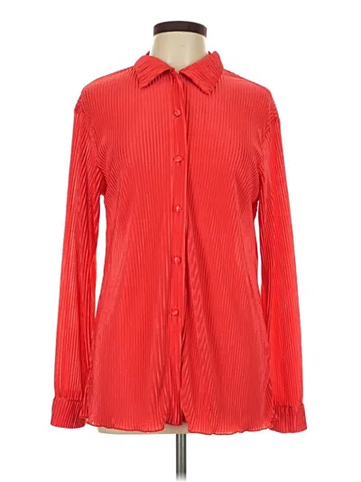 Pre-owned Unbranded Long Sleeve Blouse In Red