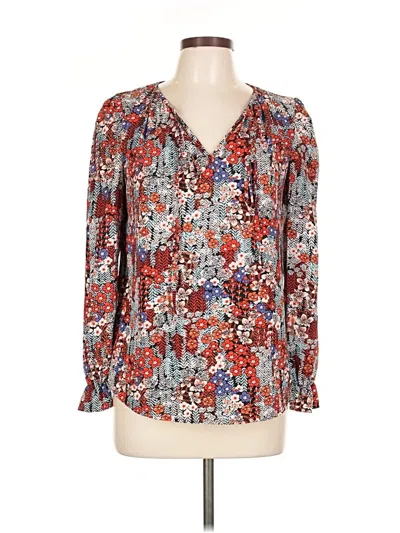 Pre-owned Unbranded Long Sleeve Blouse In Red