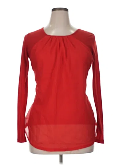 Pre-owned Unbranded Long Sleeve Blouse In Red