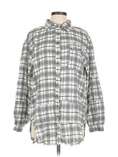 Pre-owned Unbranded Long Sleeve Blouse In Silver