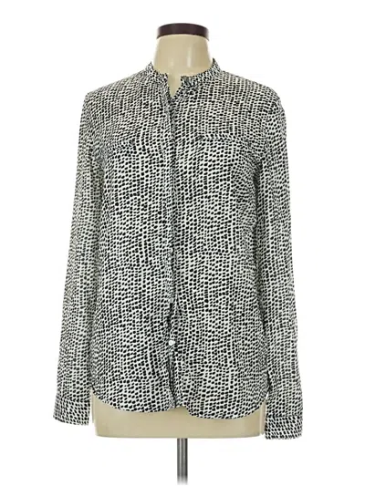 Pre-owned Unbranded Long Sleeve Blouse In Silver