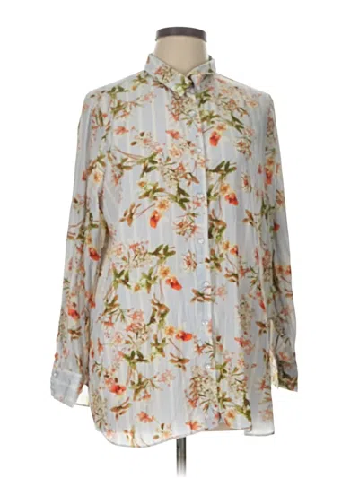 Pre-owned Unbranded Long Sleeve Blouse In Silver