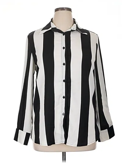 Pre-owned Unbranded Long Sleeve Blouse In Silver