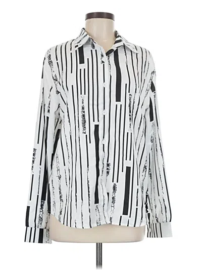 Unbranded Long Sleeve Blouse In Silver