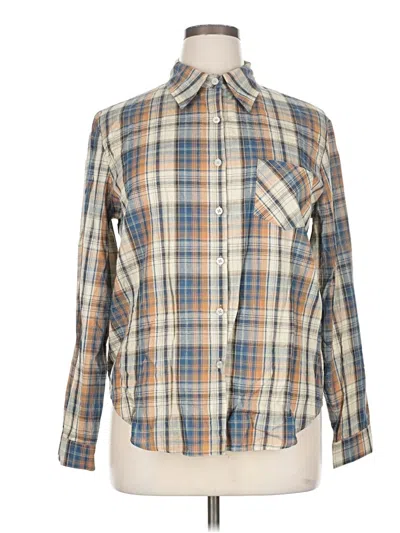 Pre-owned Unbranded Long Sleeve Blouse In Tan