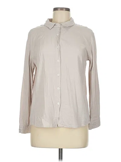 Pre-owned Unbranded Long Sleeve Blouse In Tan