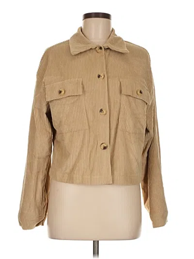Pre-owned Unbranded Long Sleeve Blouse In Tan