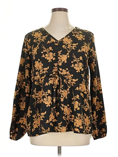 Pre-owned Unbranded Long Sleeve Blouse In Tan