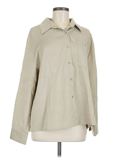 Pre-owned Unbranded Long Sleeve Blouse In Tan