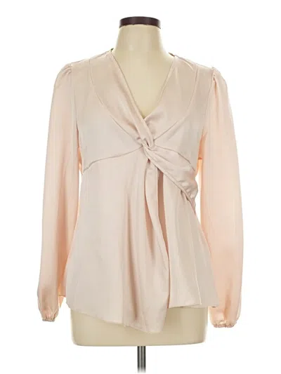 Pre-owned Unbranded Long Sleeve Blouse In Tan