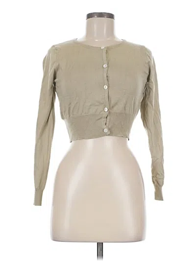 Pre-owned Unbranded Long Sleeve Blouse In Tan