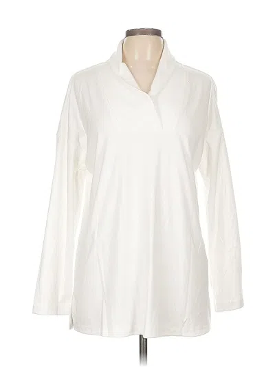 Pre-owned Unbranded Long Sleeve Blouse In White