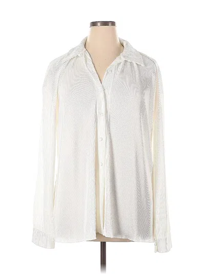 Pre-owned Unbranded Long Sleeve Blouse In White