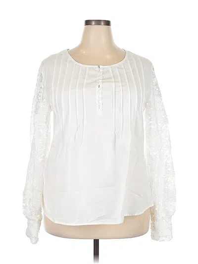 Pre-owned Unbranded Long Sleeve Blouse In White