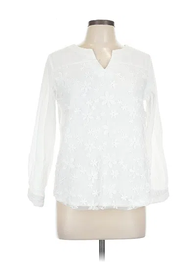 Pre-owned Unbranded Long Sleeve Blouse In White