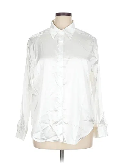 Pre-owned Unbranded Long Sleeve Blouse In White
