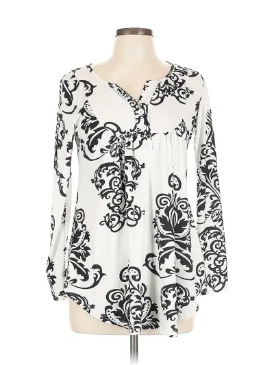 Pre-owned Unbranded Long Sleeve Blouse In White