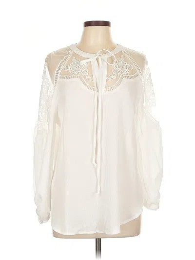 Pre-owned Unbranded Long Sleeve Blouse In White