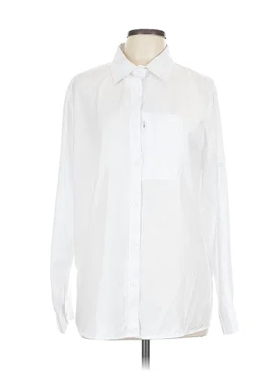 Pre-owned Unbranded Long Sleeve Blouse In White