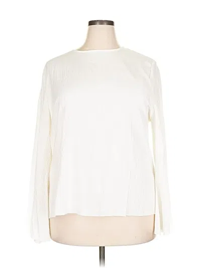 Pre-owned Unbranded Long Sleeve Blouse In White