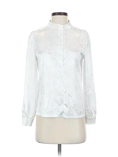 Pre-owned Unbranded Long Sleeve Blouse In White