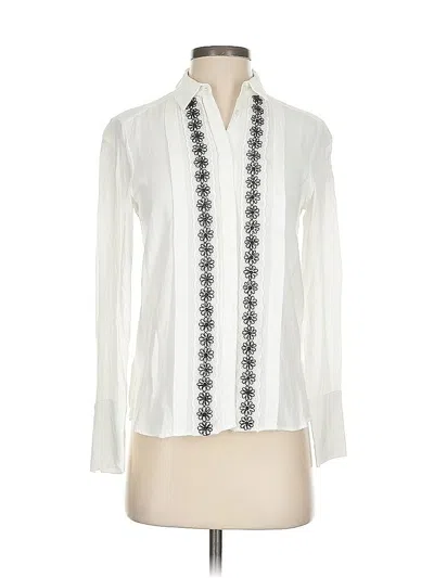Pre-owned Unbranded Long Sleeve Blouse In White