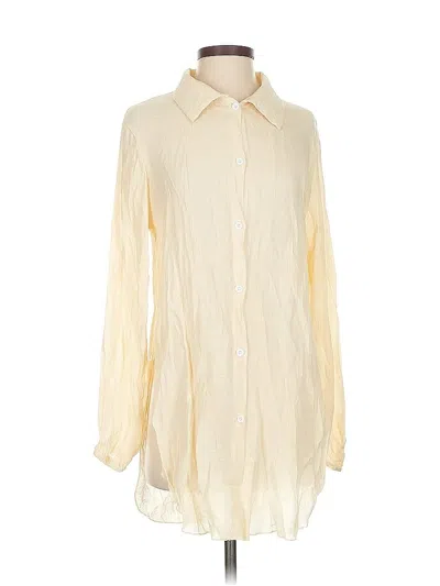 Pre-owned Unbranded Long Sleeve Blouse In White