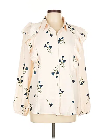 Pre-owned Unbranded Long Sleeve Blouse In White