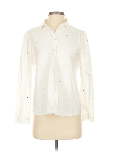 Pre-owned Unbranded Long Sleeve Blouse In White