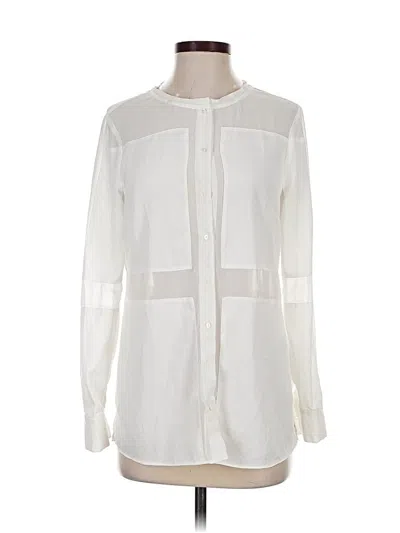 Pre-owned Unbranded Long Sleeve Blouse In White