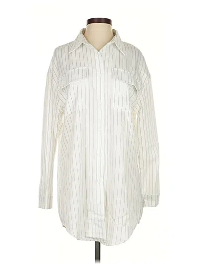 Pre-owned Unbranded Long Sleeve Blouse In White