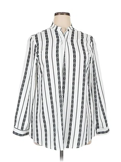 Pre-owned Unbranded Long Sleeve Blouse In White