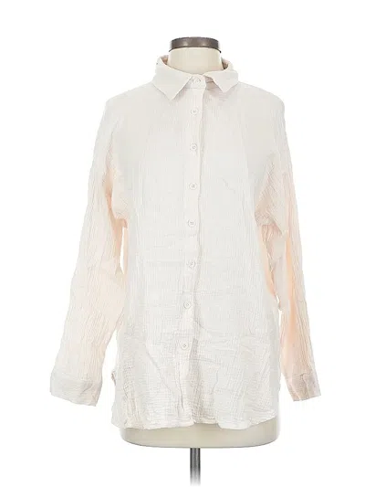 Pre-owned Unbranded Long Sleeve Blouse In White