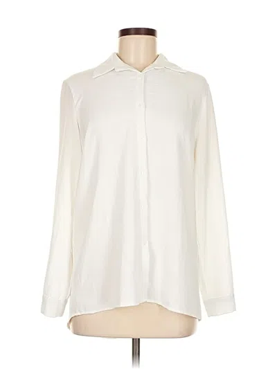 Pre-owned Unbranded Long Sleeve Blouse In White