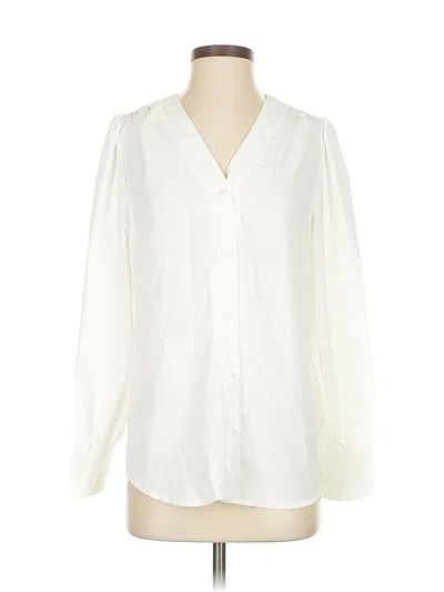 Pre-owned Unbranded Long Sleeve Blouse In White
