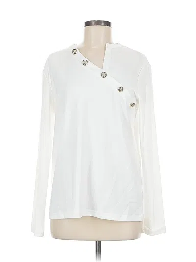 Pre-owned Unbranded Long Sleeve Blouse In White