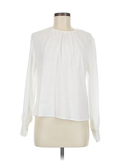 Pre-owned Unbranded Long Sleeve Blouse In White