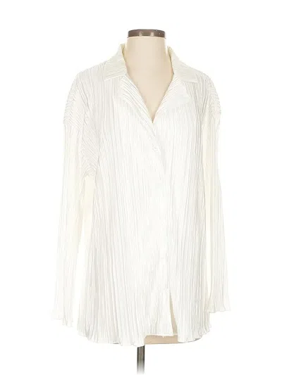 Pre-owned Unbranded Long Sleeve Blouse In White