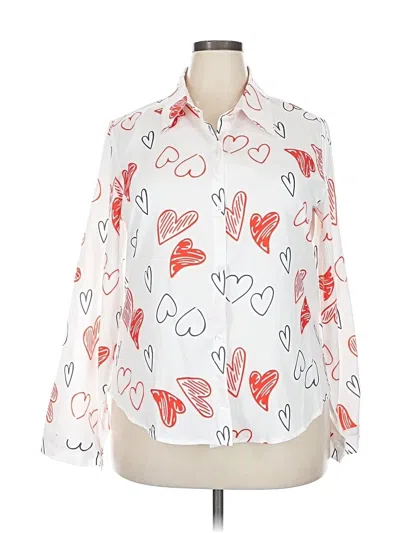 Pre-owned Unbranded Long Sleeve Blouse In White