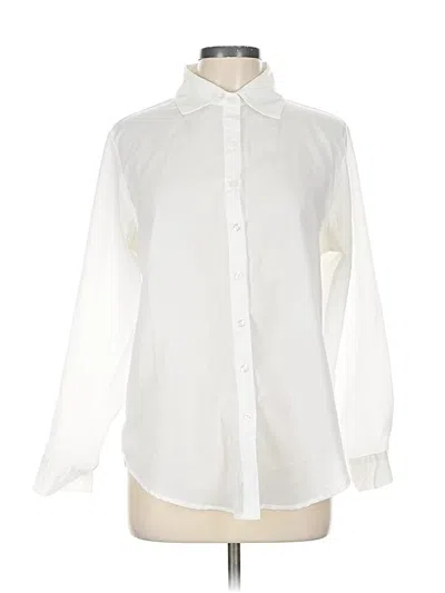 Pre-owned Unbranded Long Sleeve Blouse In White