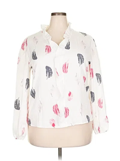 Pre-owned Unbranded Long Sleeve Blouse In White