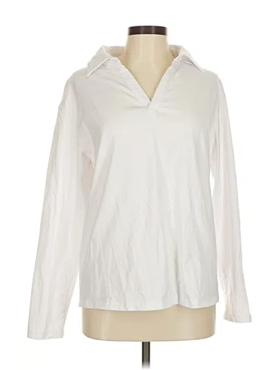 Pre-owned Unbranded Long Sleeve Blouse In White